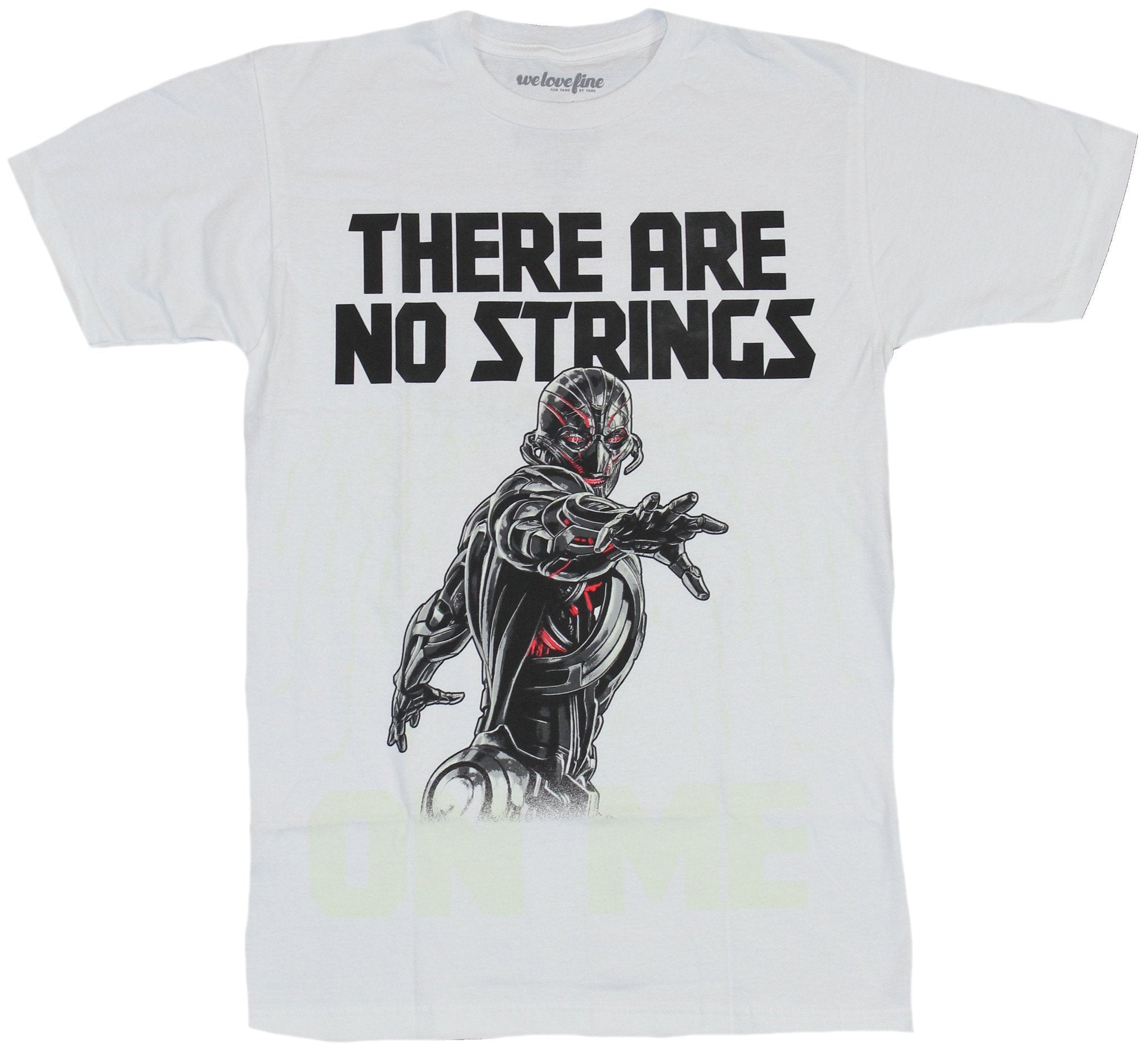 Avengers (Marvel Comics) Mens T-Shirt - There Are No Strings Scary Ultron Reach