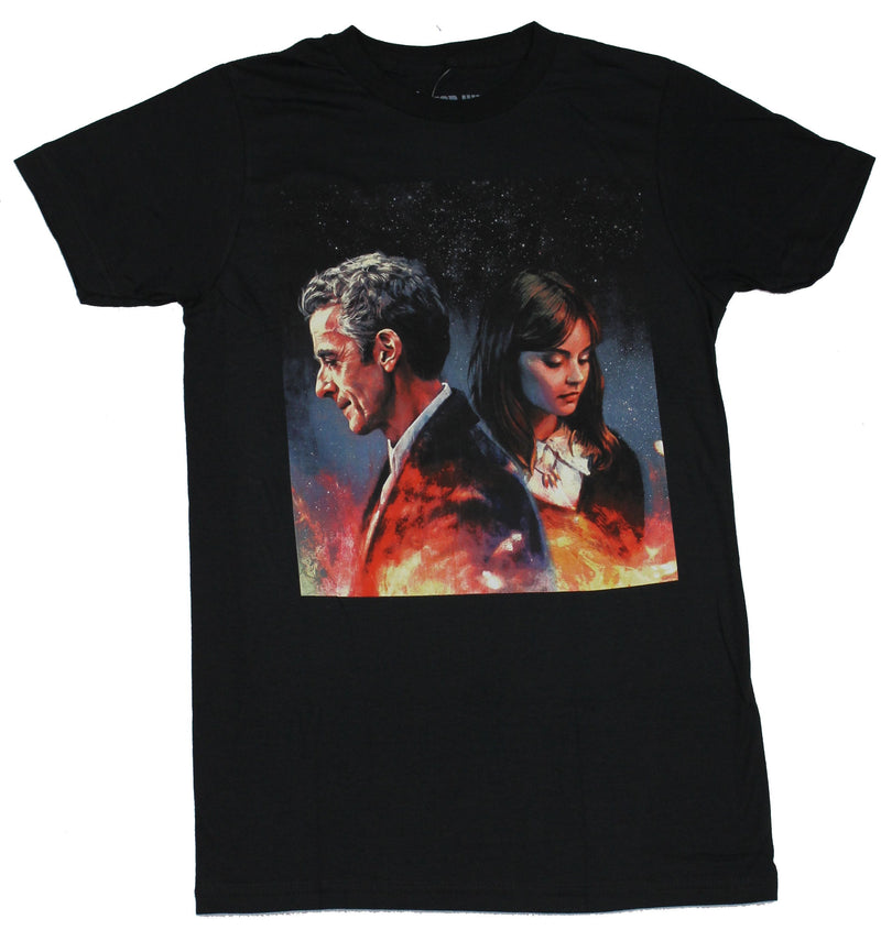 Doctor Who Mens T-Shirt - The 12th Doctor & Clara Portrait Painting Image - Inmyparentsbasement.com