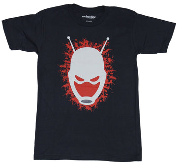 Ant-Man (Marvel Comics) Mens T-Shirt - Whited Out Red Splatted Ant-Man Head