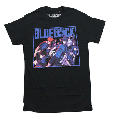 Blue Lock Mens T-Shirt - Blue Boxed Tinted Cast Under Name