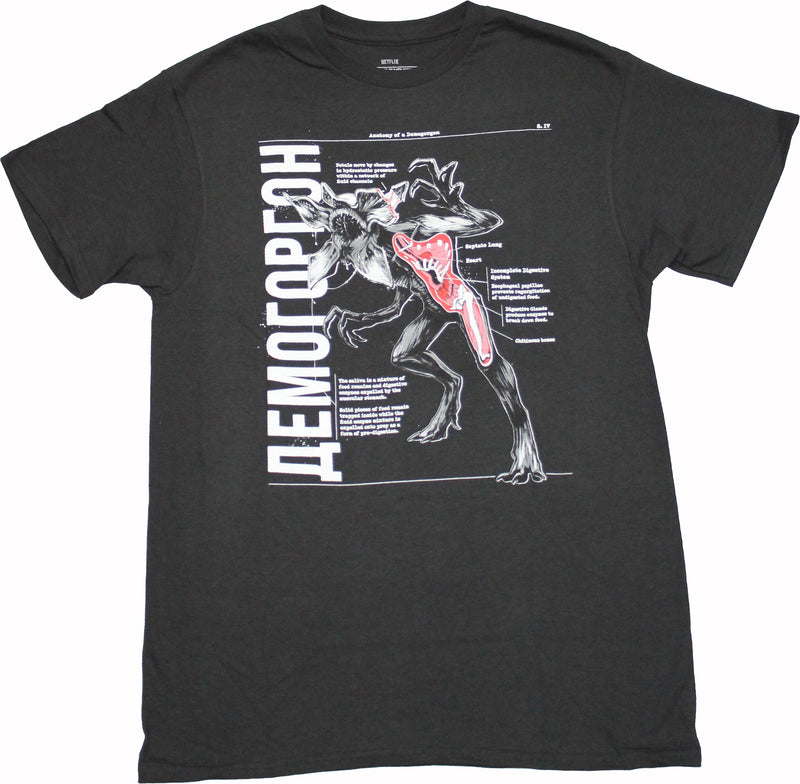 Stranger Things Mens T-Shirt - Anatomy of a Demogorgon