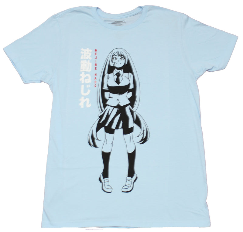 My Hero Academia Long Sleeve Mens T-Shirt -  Nejire Hado Standing next to Kanji - Inmyparentsbasement.com