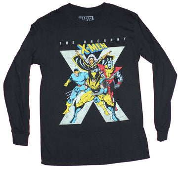 X-Men Mens Long Sleeve T-Shirt  - X-Men Over X Led By Wolverine Image