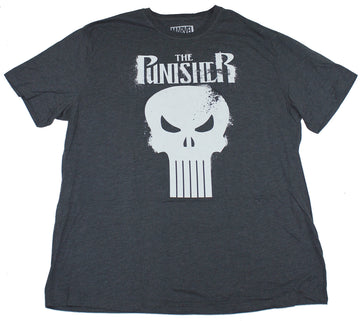 The Punisher (Marvel Comics) Tall Mens T-Shirt - Punisher Logo Under Name