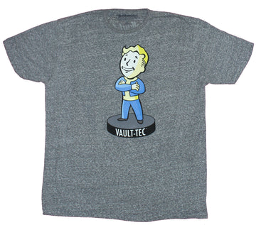 Fallout Mens T-Shirt  - Arms Crossed Bobble Style Pip Boy Image