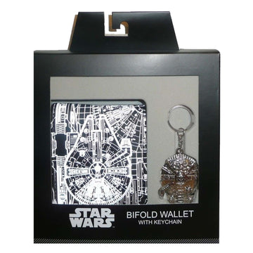 Star Wars Millennium Falcon Wallet and Keychain Box Set