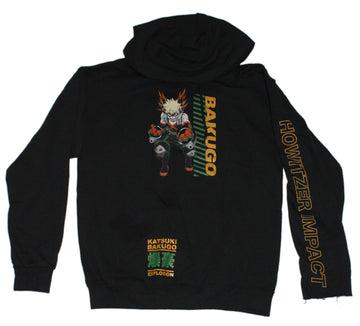 Black My Hero Academia Hoodie Ft  Katsuki Bakugo & Howitzer Impact