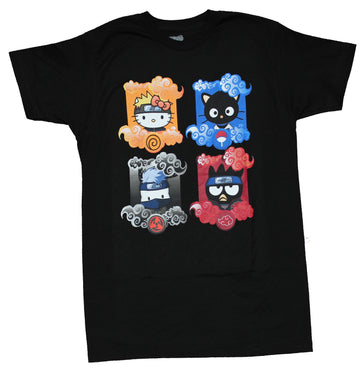 Naruto Shippuden Mens T-Shirt - Sanrio Mashup Head Boxes