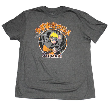 Naruto Shippuden Mens T-Shirt - Uzumaki Kanji Circle Image