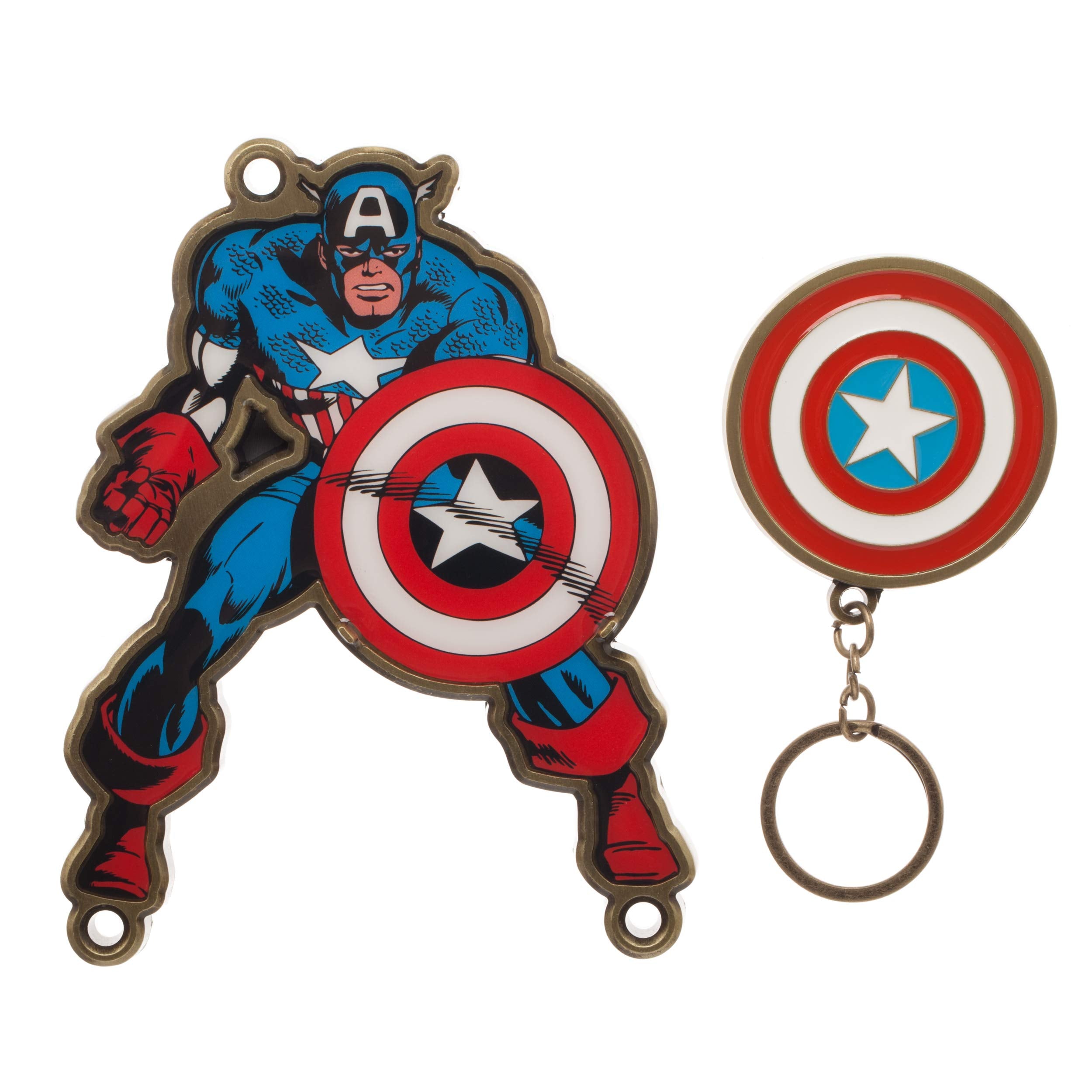 Marvel Captain America Keychain & Magnetic Wall Mount