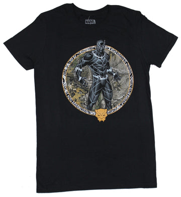 Black Panther Mens T-Shirt - Real Tree Camo Medallion Image (X-Large, X-Large)