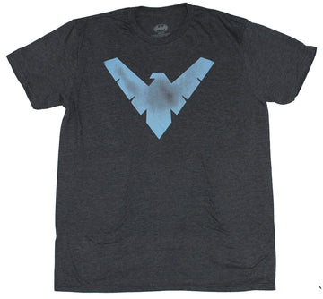 Nightwing (DC Comics) Mens T-Shirt - Classic Simple Distressed Logo