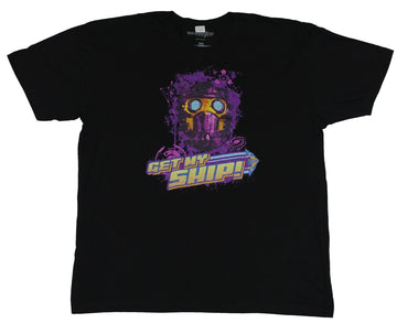 Guardians of the Galaxy Mens T-Shirt - Get My Ship! Splattered Starlord Face