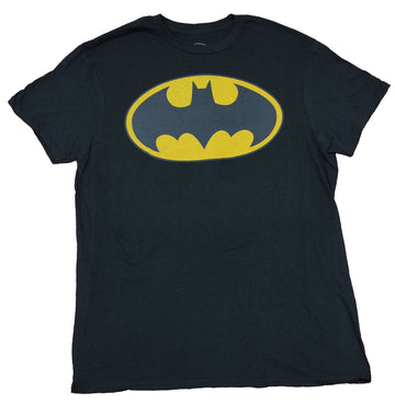 Batman Mens T-Shirt - Classic Oval Logo Reflective Ink