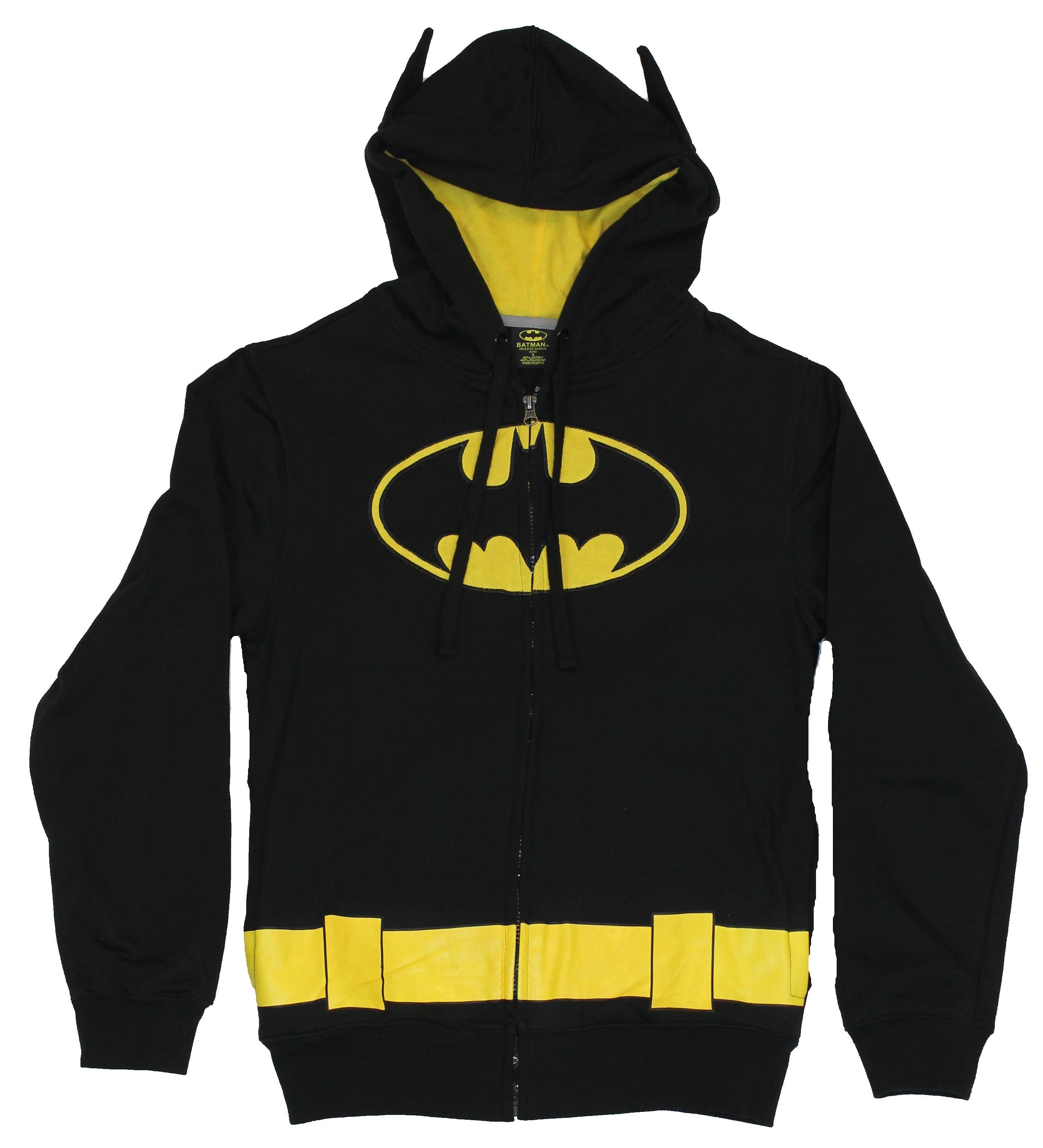 Batman (DC Comics) Mens Hoodie Sweatshirt - Full Costume With Ears Image