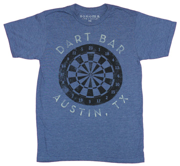 Dart Board Mens T-Shirt- Distressed Logo Austin Texas