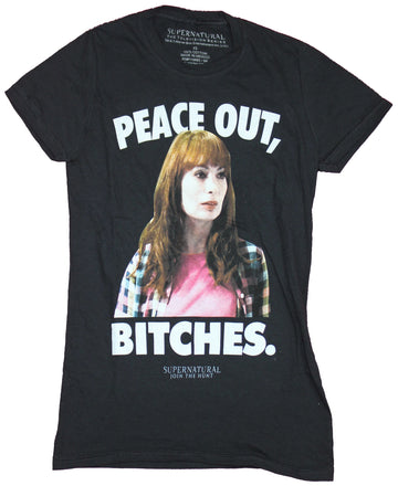 Supernatural Girls Juniors T-Shirt  - Peace Out B*tches