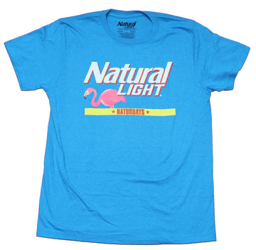 Natural Light Mens T-Shirt - Naturdays Flamingo Logo Image