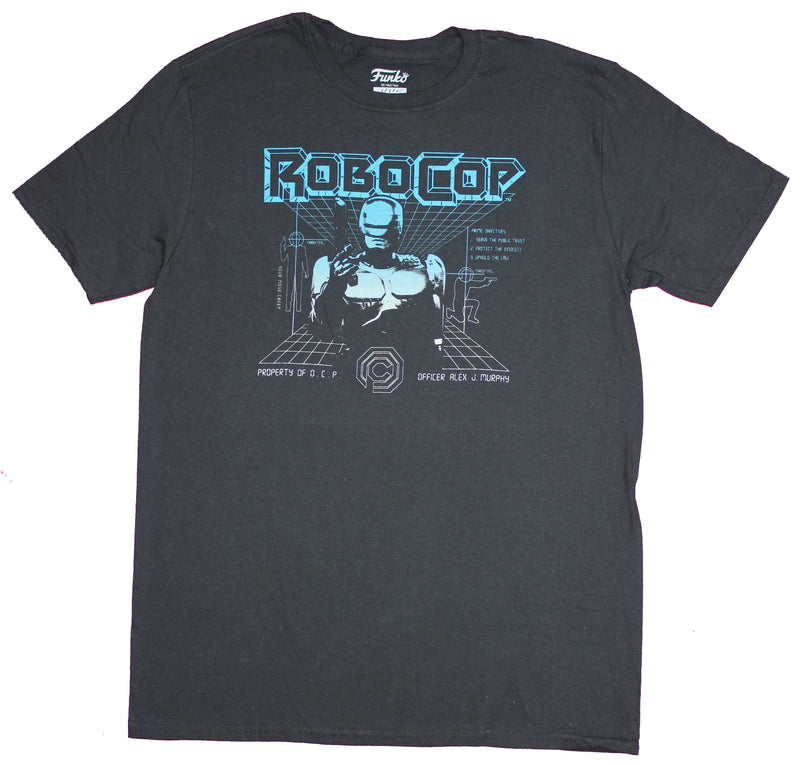 Robocop Mens T-Shirt - Blue Tinted Vector Cop Image