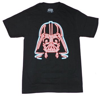 Star Wars  Mens T-Shirt - Neon Face of Darth Vader Image