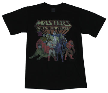 Masters of the Universe Mens T-Shirt - Distressed Giant Cast Image