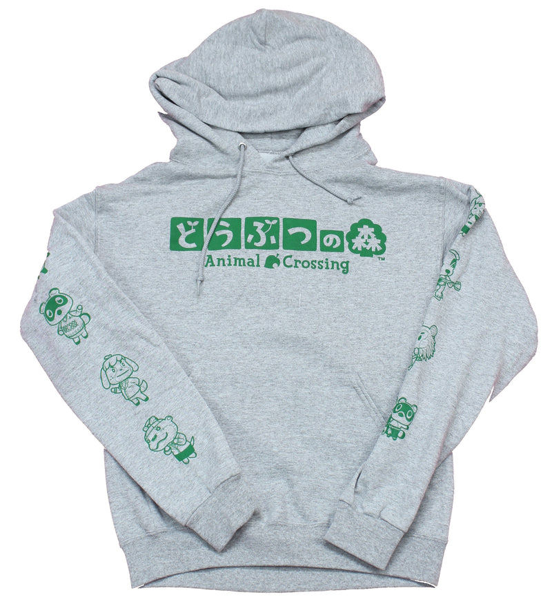 Animal Crossing Mens Hoodie  -  Character Sleeves Symbols Chest Image