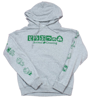 Animal Crossing Mens Hoodie  -  Character Sleeves Symbols Chest Image