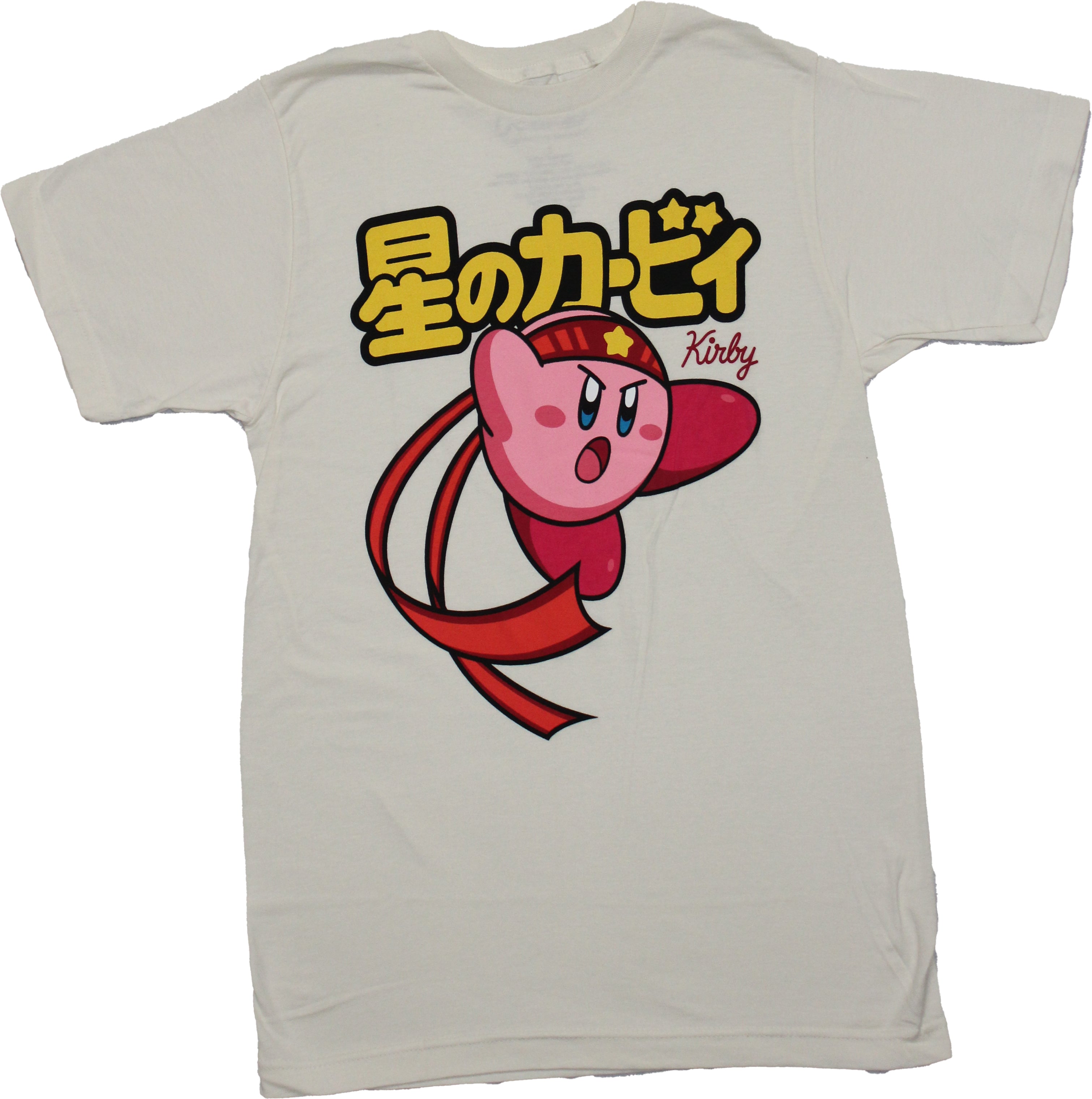 Kirby Mens T-Shirt - Ninja Kirby Under Kanji Image