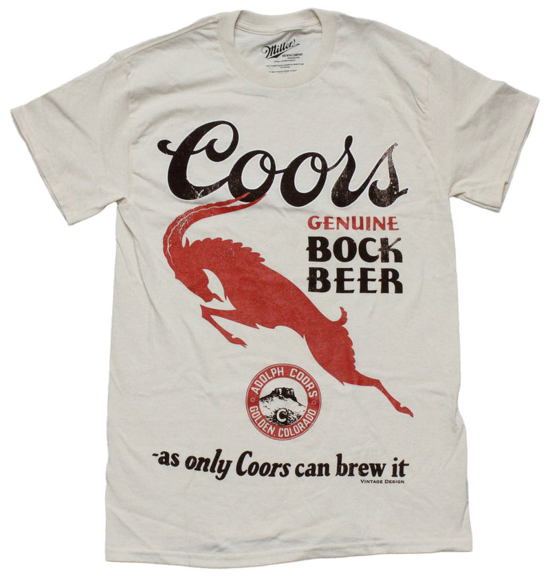 Coors Mens T-Shirt - Only Coors Genuine Bock Beer