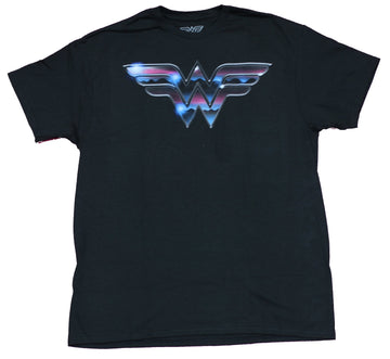 Wonder Woman Mens T-Shirt - Shining Purple & Blue WW Logo Image