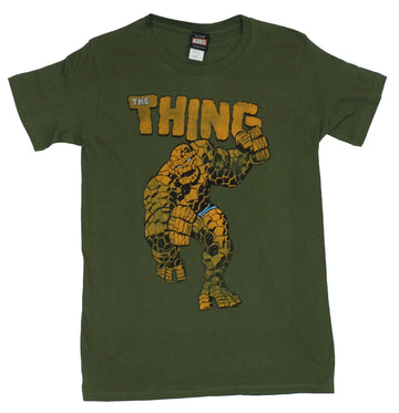 The Thing Mens T-Shirt- Charging Distressed Fantastic Four Member Image