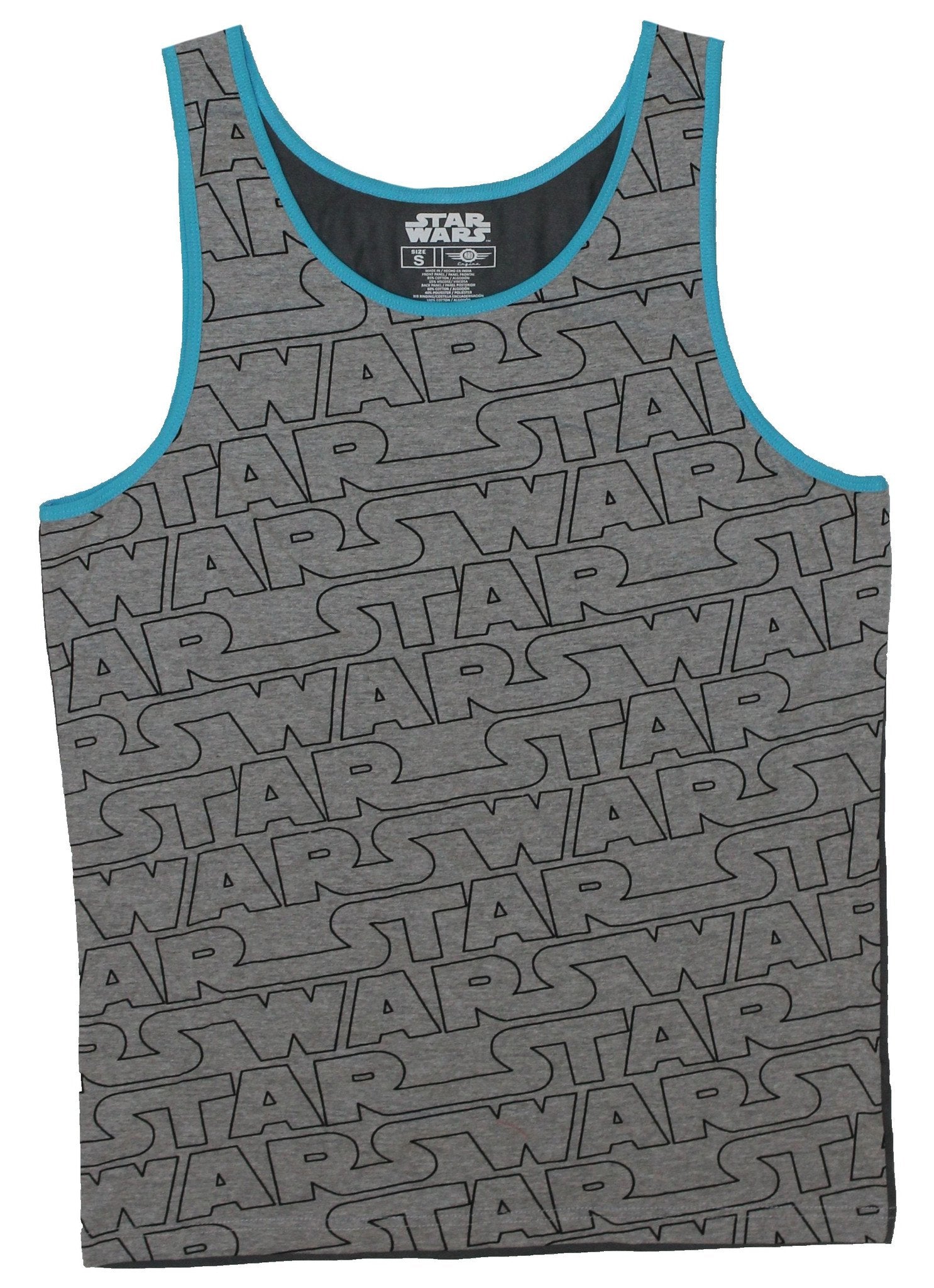 Star Wars Mens Tank Top - Name Lined Repeated Allover