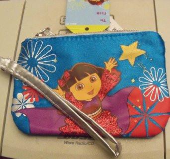 Dora the Explorer Child's Purse/wallet W/zipper New/tags BLUE by Nickelodeon