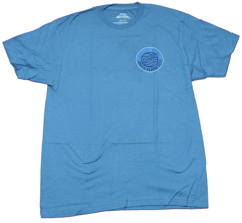 Avatar the Last Airbender Mens T-Shirt - Water Tribe Lapel South Harbor City Back