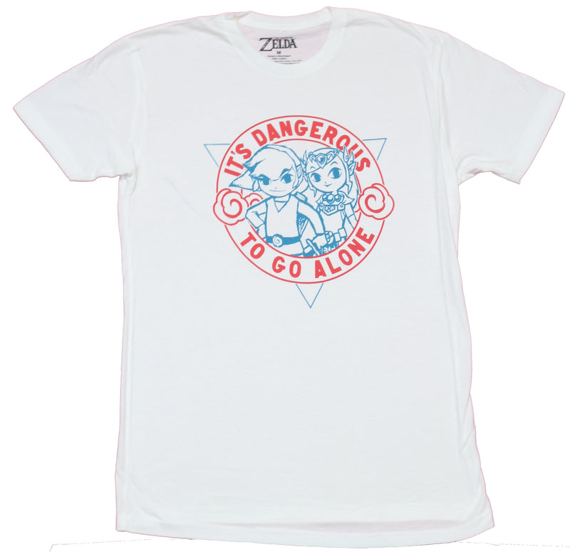 Legend of Zelda Mens T-Shirt - It's Dangerous to Go Alone Circle Image