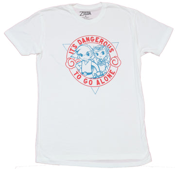 Legend of Zelda Mens T-Shirt - It's Dangerous to Go Alone Circle Image