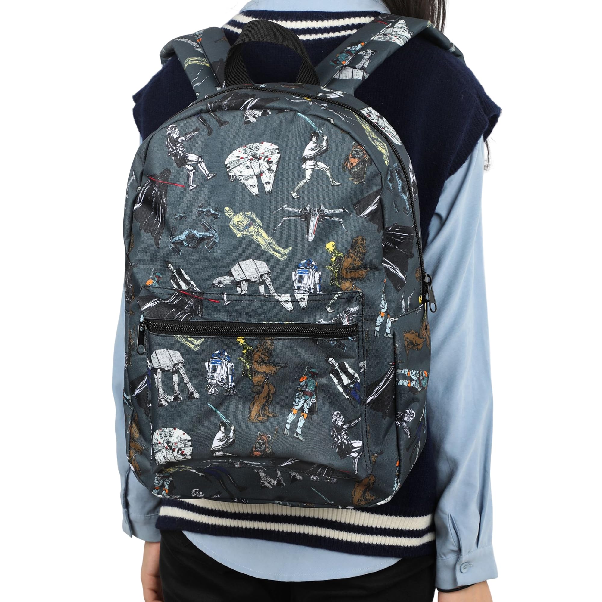 Bioworld Star Wars Multi Character AOP Adult 17" Laptop Backpack