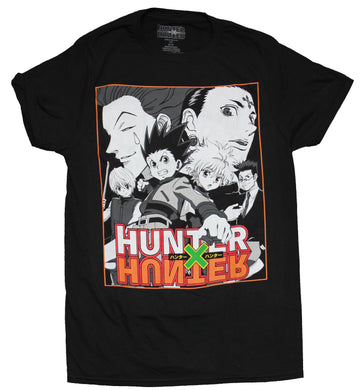 Hunter X Hunter Mens T-Shirt - Boxed Group Over Color Logo