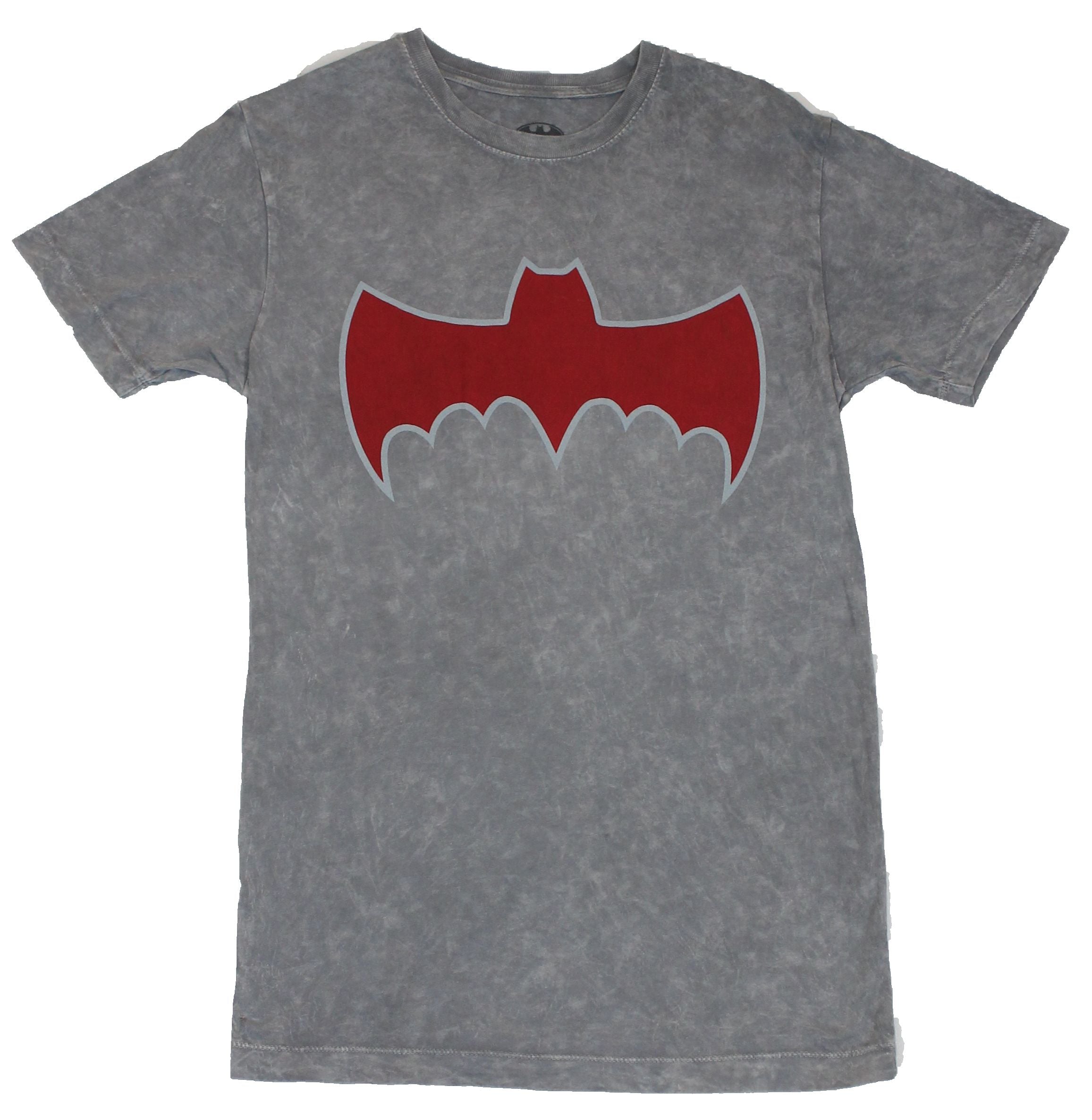Batman (DC Comics) Mens T-Shirt - New Style Red Dark Night Logo