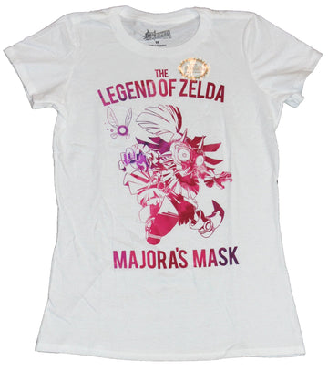 Legend of Zelda Girls Juniors  T-Shirt - Majora's Mask Purple Skull Kid Link