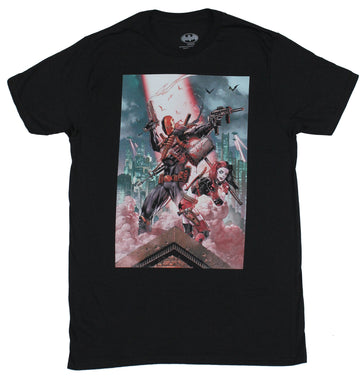 Deathstroke & Harley Quinn (DC Comics)  Mens T-Shirt - Jim Lee Action Art