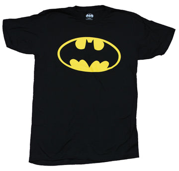 Batman Mens T-Shirt - Classic Yellow Oval Logo