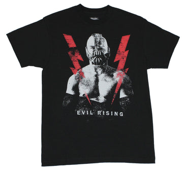 Batman Dark Knight (DC Comics) Mens T-Shirt - Double Bolt Bane Evil Rising Image