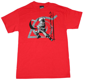 Naruto Shippuden Mens T-Shirt   - Ready to Attack Over Symbols