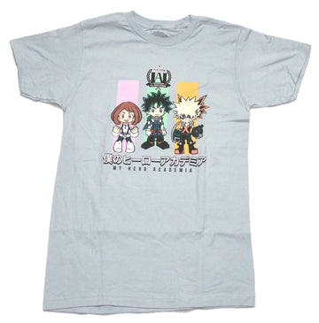My Hero Academia Mens T-Shirt - Chibi Trio Bakugo Deku Froopy