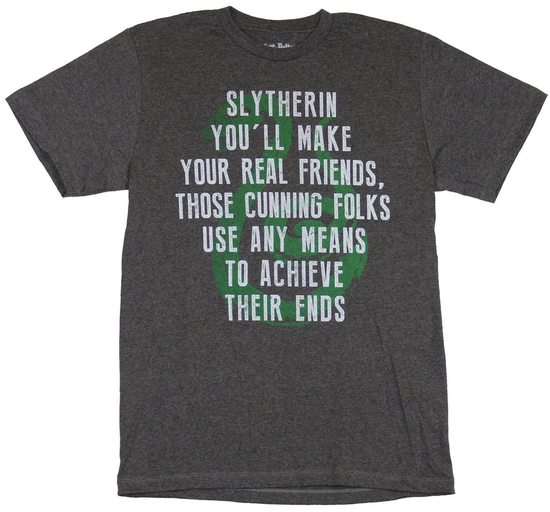 Harry Potter Mens T-Shirt - Slytherin You'll Make Friends Cunning Folks