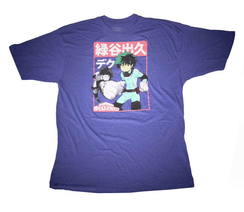 My Hero Academia Mens T-Shirt - Deku Kanji Action Box - Inmyparentsbasement.com