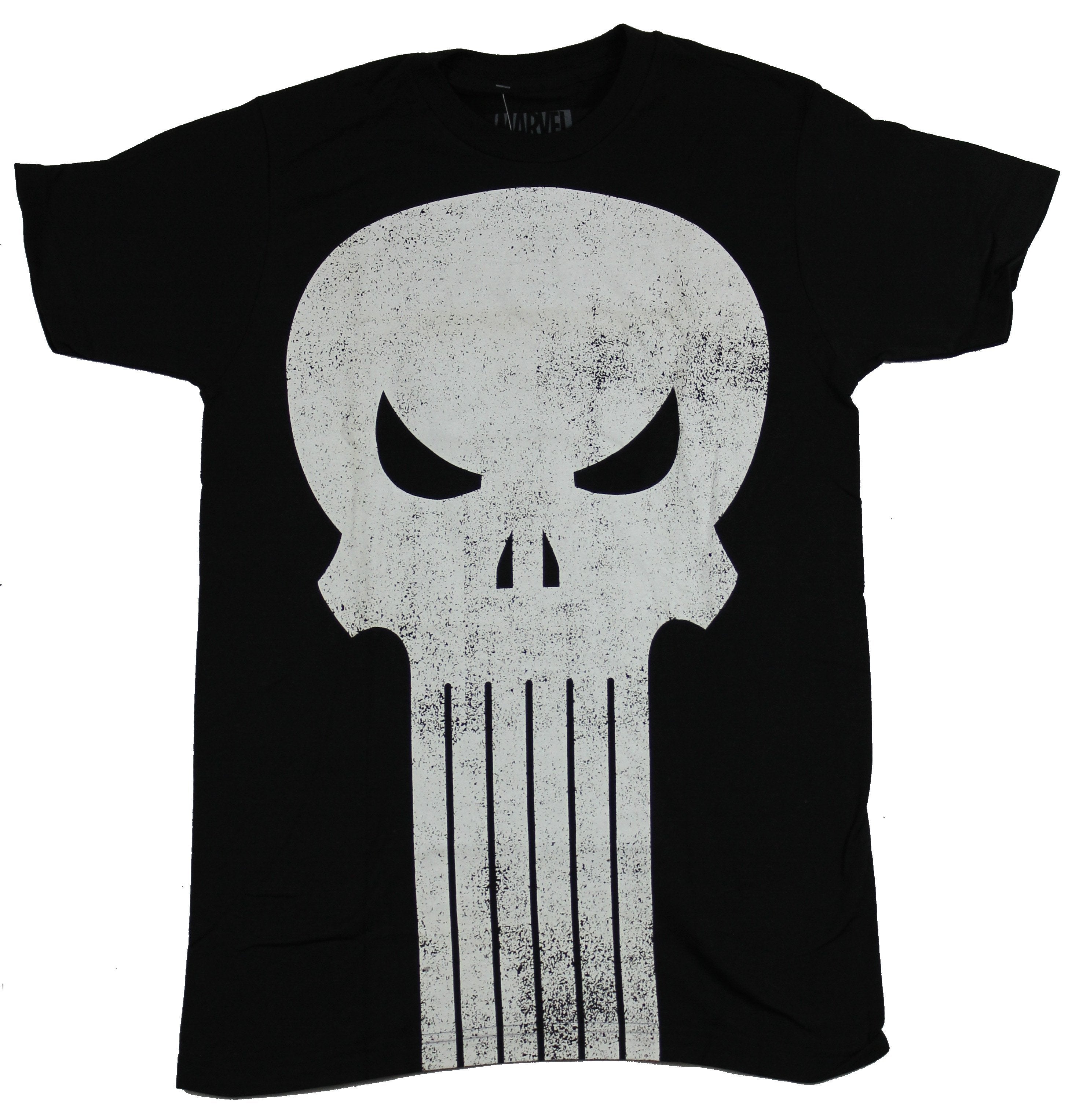 The Punisher (Marvel Comics) Mens T-Shirt - Classic Giant Distressed Logo