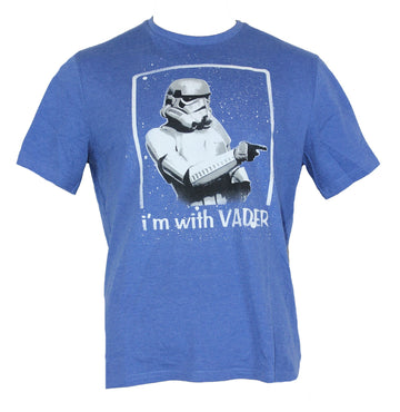 Star Wars Mens T-Shirt - "I'm With Vader" Pointing Stormtrooper Image