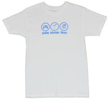 Gaming Telescope Library Mens T-Shirt  - Line Drawing Circles